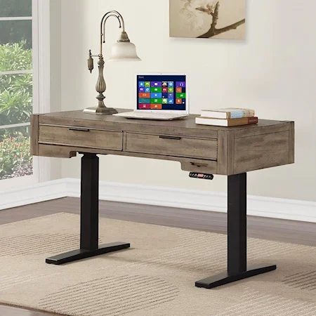 Contemporary 48" Power Lift Desk with Digital Controls